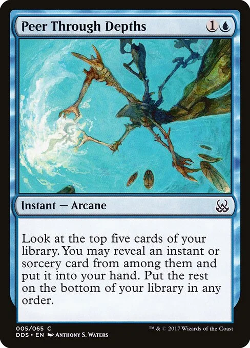 Peer Through Depths, carta Magic di tipo Instant — Arcane illustrata da Anthony S. Waters