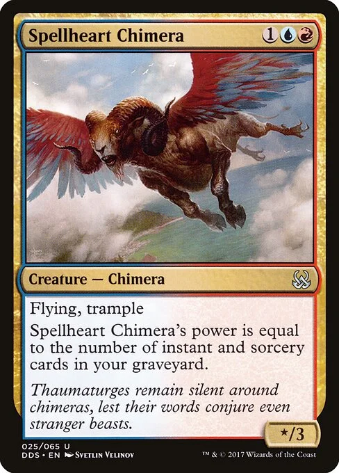 Spellheart Chimera, carta Magic di tipo Creature — Chimera illustrata da Svetlin Velinov
