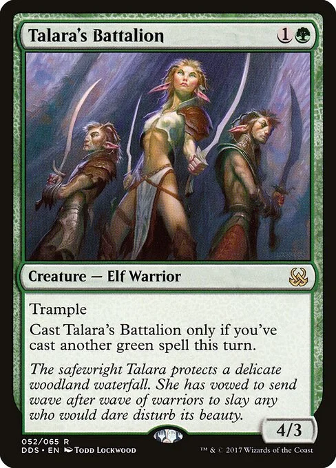 Talara's Battalion, carta Magic di tipo Creature — Elf Warrior illustrata da Todd Lockwood