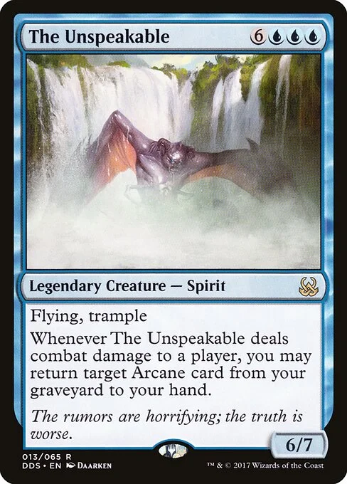The Unspeakable, carta Magic di tipo Legendary Creature — Spirit illustrata da Daarken