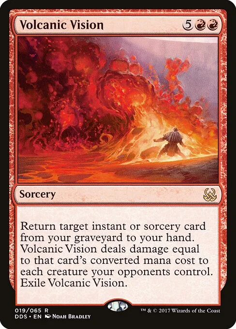 Volcanic Vision, carta Magic di tipo Sorcery illustrata da Noah Bradley
