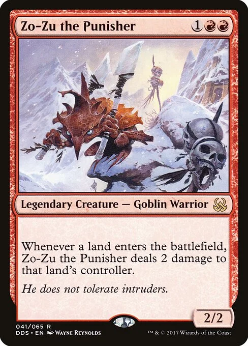 Zo-Zu the Punisher, carta Magic di tipo Legendary Creature — Goblin Warrior illustrata da Wayne Reynolds