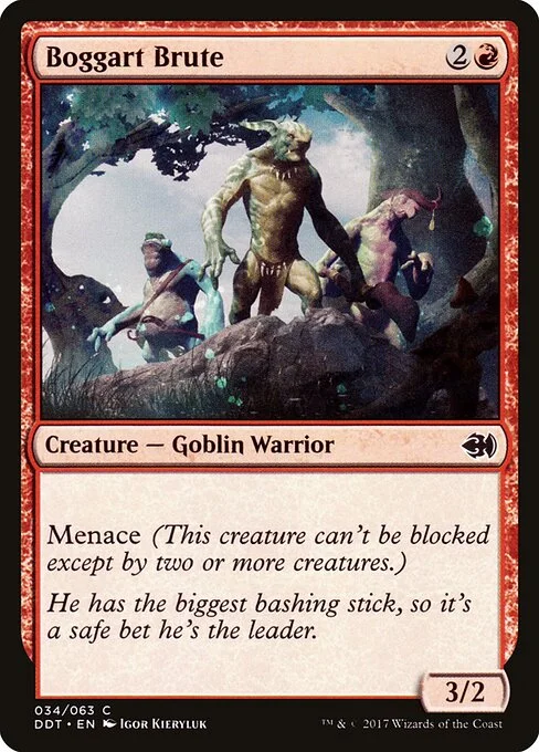 Boggart Brute, carta Magic di tipo Creature — Goblin Warrior illustrata da Igor Kieryluk