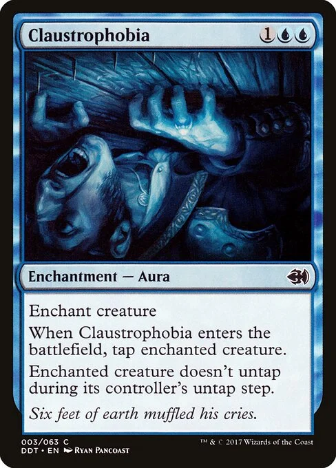 Claustrophobia, carta Magic di tipo Enchantment — Aura illustrata da Ryan Pancoast