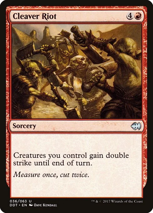 Cleaver Riot, carta Magic di tipo Sorcery illustrata da Dave Kendall