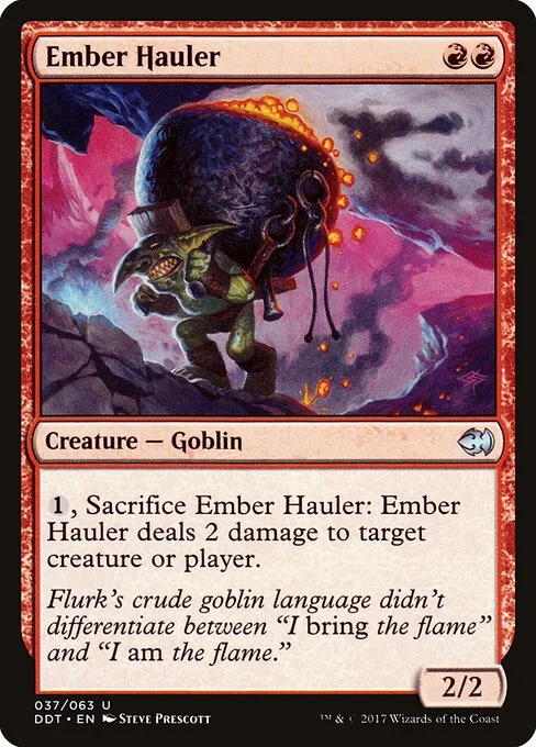 Ember Hauler, carta Magic di tipo Creature — Goblin illustrata da Steve Prescott