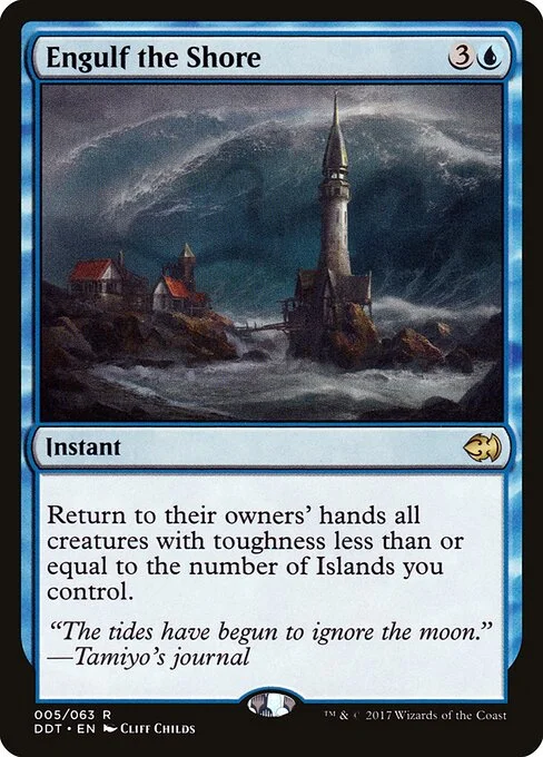 Engulf the Shore, carta Magic di tipo Instant illustrata da Cliff Childs