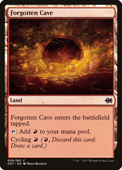 Forgotten Cave, carta Magic di tipo Land illustrata da Noah Bradley