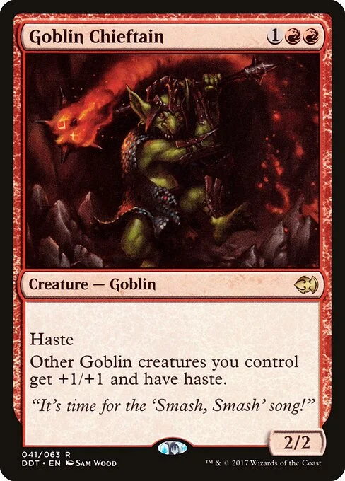 Goblin Chieftain, carta Magic di tipo Creature — Goblin illustrata da Sam Wood