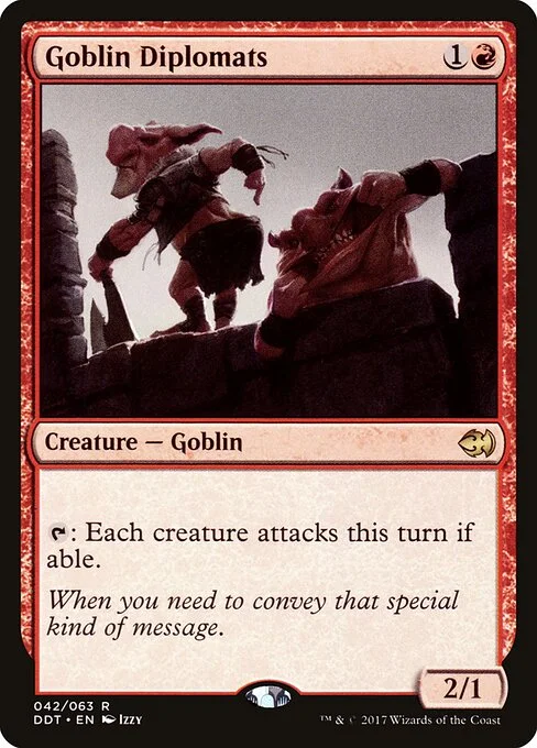 Goblin Diplomats, carta Magic di tipo Creature — Goblin illustrata da Izzy
