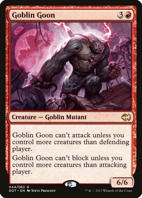 Goblin Goon, carta Magic di tipo Creature — Goblin Mutant illustrata da Steve Prescott