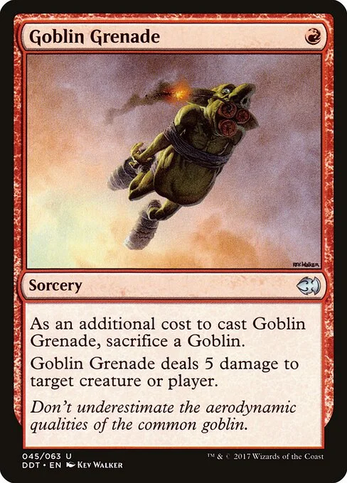 Goblin Grenade, carta Magic di tipo Sorcery illustrata da Kev Walker