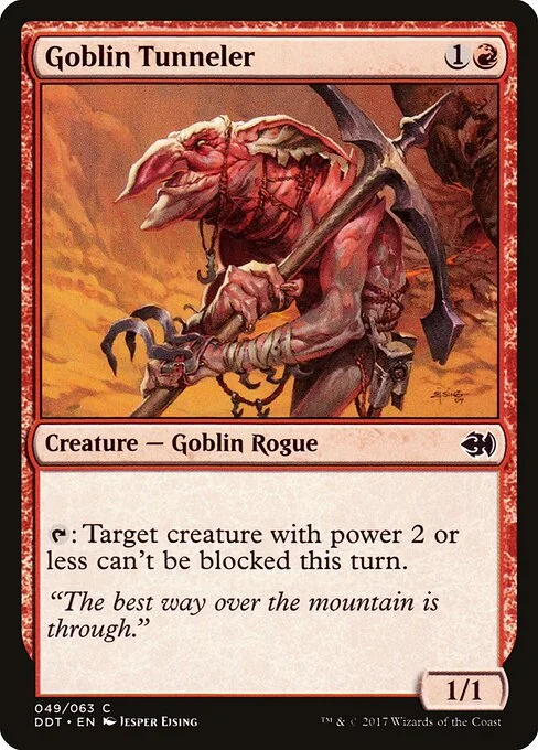 Goblin Tunneler, carta Magic di tipo Creature — Goblin Rogue illustrata da Jesper Ejsing