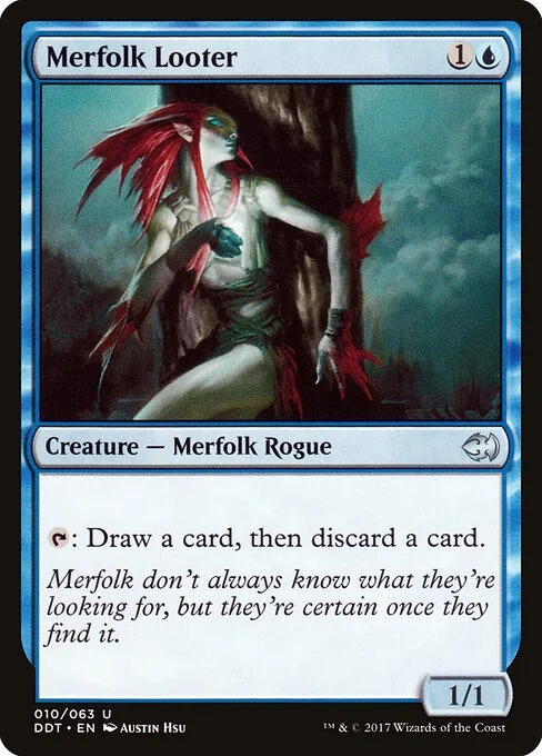 Merfolk Looter, carta Magic di tipo Creature — Merfolk Rogue illustrata da Austin Hsu