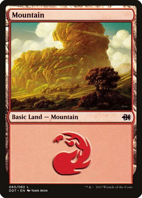 Mountain, carta Magic di tipo Basic Land — Mountain illustrata da John Avon