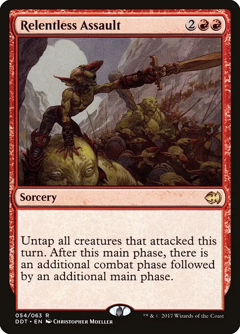 Relentless Assault, carta Magic di tipo Sorcery illustrata da Christopher Moeller