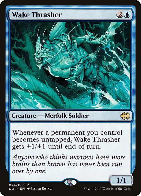 Wake Thrasher, carta Magic di tipo Creature — Merfolk Soldier illustrata da Jesper Ejsing