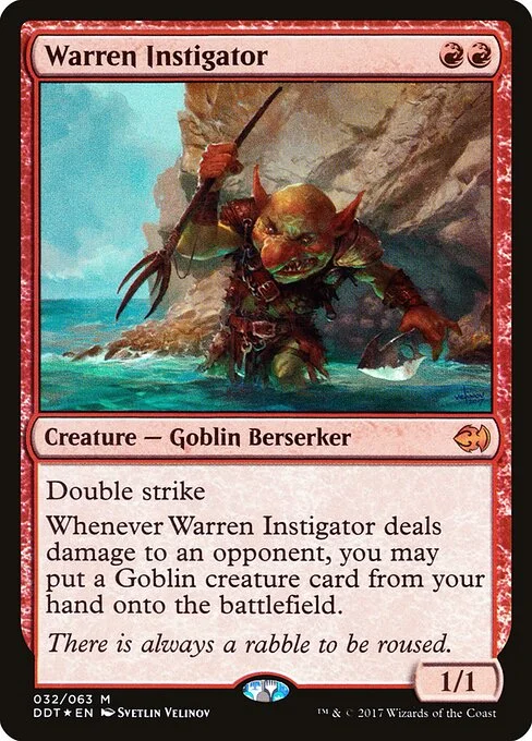 Warren Instigator, carta Magic di tipo Creature — Goblin Berserker illustrata da Svetlin Velinov