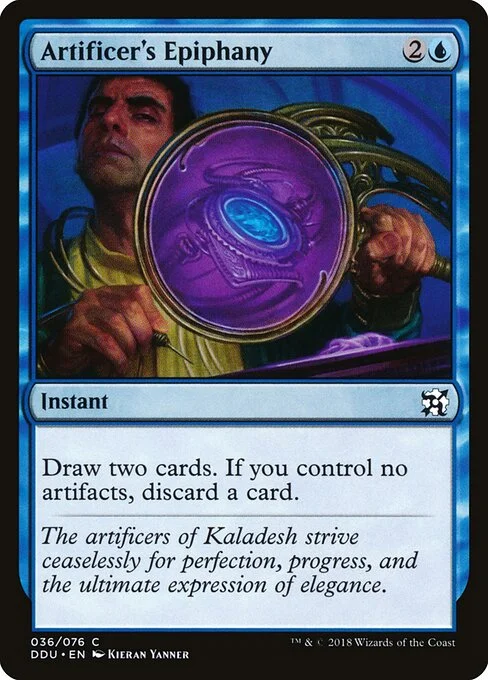Artificer's Epiphany, carta Magic di tipo Instant illustrata da Kieran Yanner