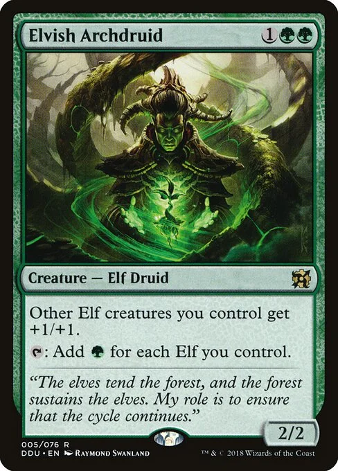 Elvish Archdruid, carta Magic di tipo Creature — Elf Druid illustrata da Raymond Swanland