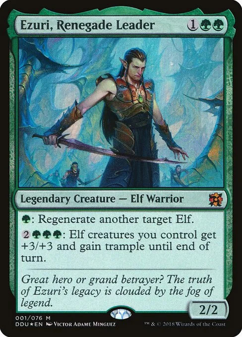 Ezuri, Renegade Leader, carta Magic di tipo Legendary Creature — Elf Warrior illustrata da Victor Adame Minguez