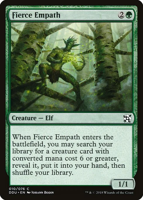 Fierce Empath, carta Magic di tipo Creature — Elf illustrata da Johann Bodin