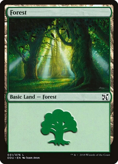 Forest, carta Magic di tipo Basic Land — Forest illustrata da John Avon