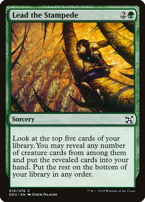 Lead the Stampede, carta Magic di tipo Sorcery illustrata da Efrem Palacios