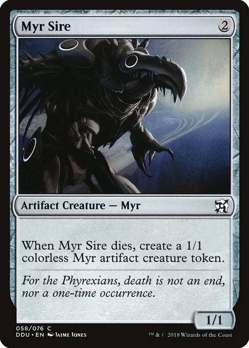 Myr Sire, carta Magic di tipo Artifact Creature — Phyrexian Myr illustrata da Jaime Jones