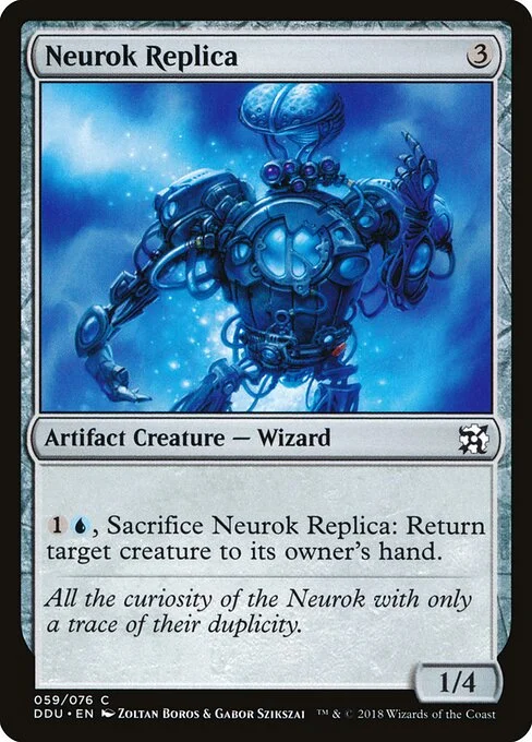 Neurok Replica, carta Magic di tipo Artifact Creature — Wizard illustrata da Zoltan Boros & Gabor Szikszai