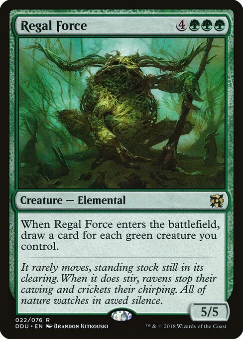 Regal Force, carta Magic di tipo Creature — Elemental illustrata da Brandon Kitkouski