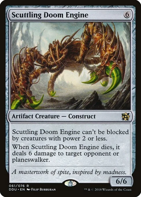 Scuttling Doom Engine, carta Magic di tipo Artifact Creature — Construct illustrata da Filip Burburan
