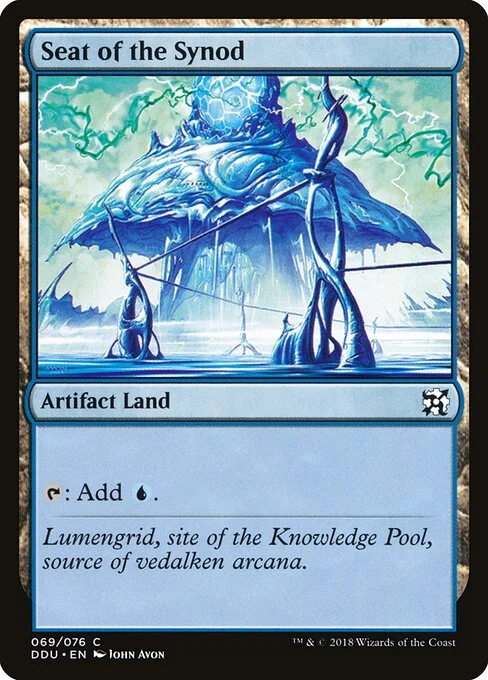Seat of the Synod, carta Magic di tipo Artifact Land illustrata da John Avon