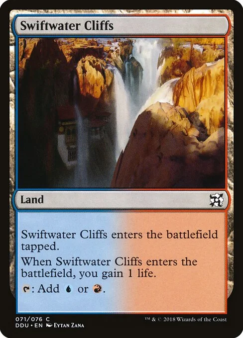 Swiftwater Cliffs, carta Magic di tipo Land illustrata da Eytan Zana
