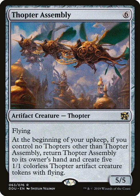 Thopter Assembly, carta Magic di tipo Artifact Creature — Thopter illustrata da Svetlin Velinov