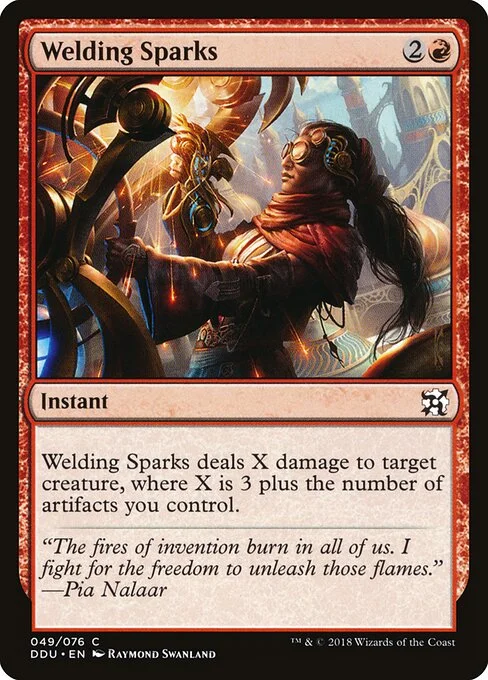 Welding Sparks, carta Magic di tipo Instant illustrata da Raymond Swanland