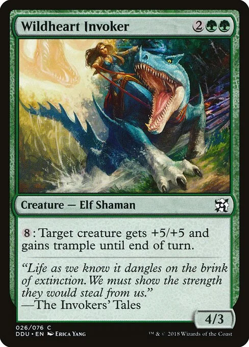 Wildheart Invoker, carta Magic di tipo Creature — Elf Shaman illustrata da Erica Yang