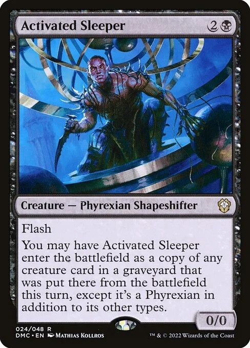 Activated Sleeper, carta Magic di tipo Creature — Phyrexian Shapeshifter illustrata da Mathias Kollros
