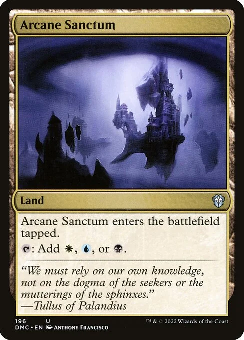 Arcane Sanctum, carta Magic di tipo Land illustrata da Anthony Francisco