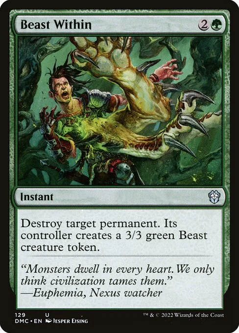 Beast Within, carta Magic di tipo Instant illustrata da Jesper Ejsing