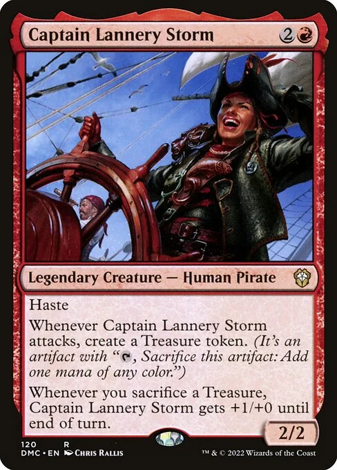 Captain Lannery Storm, carta Magic di tipo Legendary Creature — Human Pirate illustrata da Chris Rallis