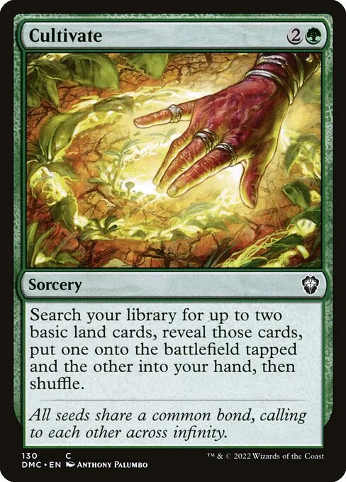 Cultivate, carta Magic di tipo Sorcery illustrata da Anthony Palumbo