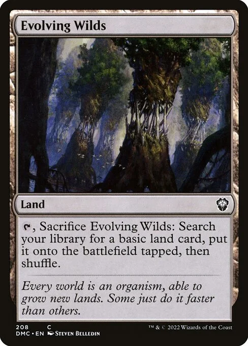 Evolving Wilds, carta Magic di tipo Land illustrata da Steven Belledin
