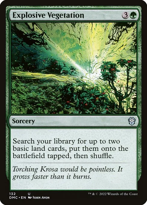 Explosive Vegetation, carta Magic di tipo Sorcery illustrata da John Avon