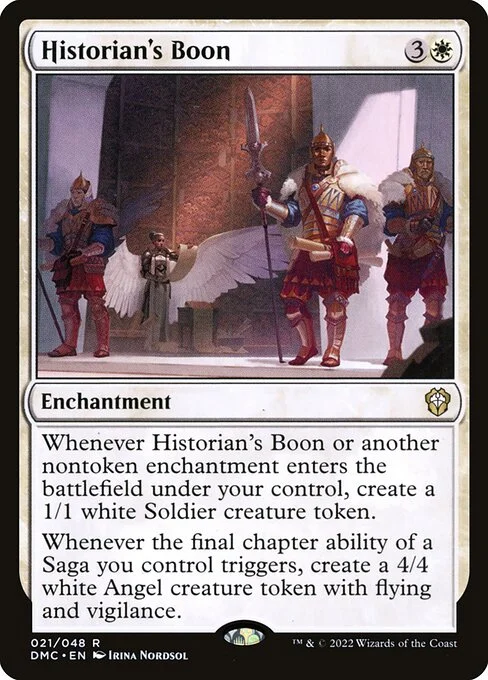 Historian's Boon, carta Magic di tipo Enchantment illustrata da Irina Nordsol