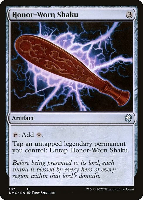 Honor-Worn Shaku, carta Magic di tipo Artifact illustrata da Tony Szczudlo