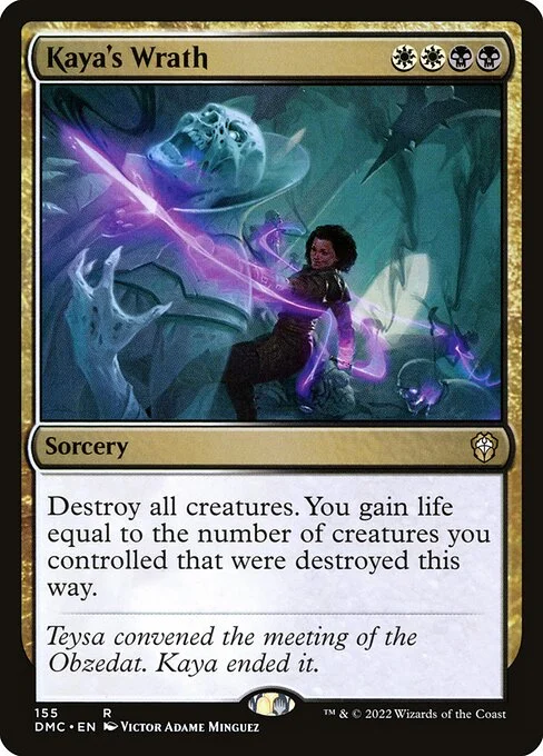 Kaya's Wrath, carta Magic di tipo Sorcery illustrata da Victor Adame Minguez
