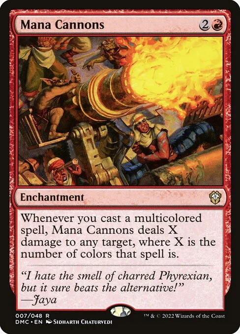 Mana Cannons, carta Magic di tipo Enchantment illustrata da Sidharth Chaturvedi