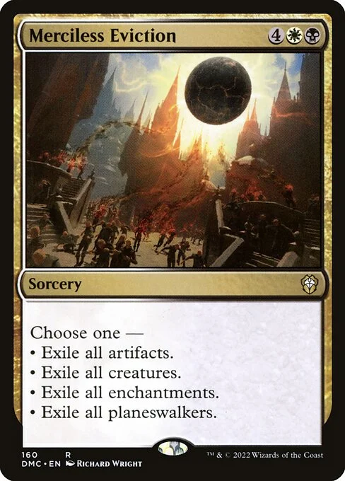 Merciless Eviction, carta Magic di tipo Sorcery illustrata da Richard Wright