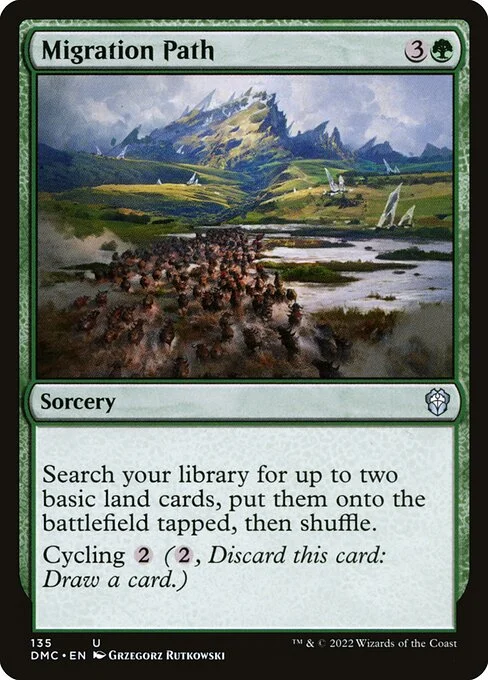 Migration Path, carta Magic di tipo Sorcery illustrata da Grzegorz Rutkowski